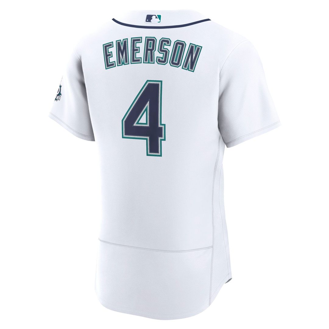 Seattle Mariners Colt Emerson White Home 50th Season Authentic Jersey