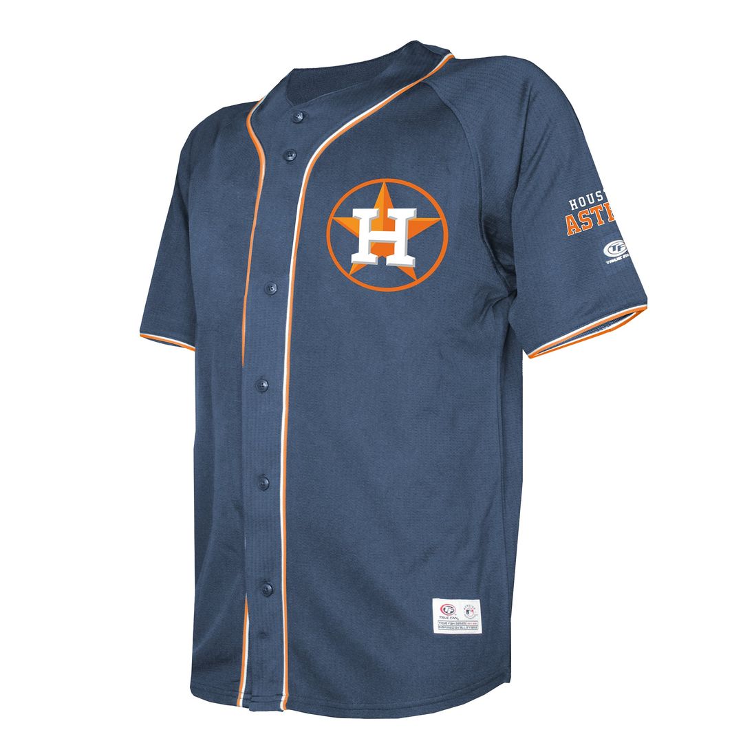 Houston Astros Navy Team Color Full-Button Fashion Jersey
