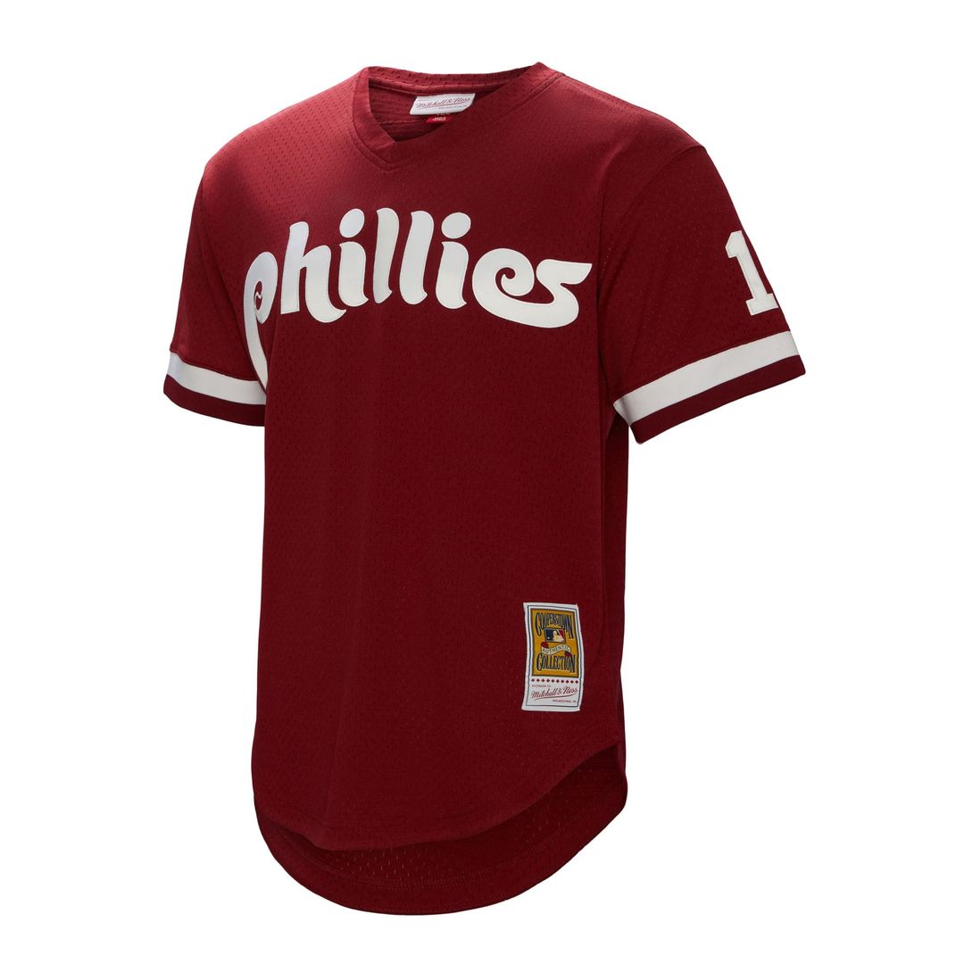 Philadelphia Phillies John Kruk Burgundy Big & Tall Cooperstown Collection Mesh Batting Practice Jersey