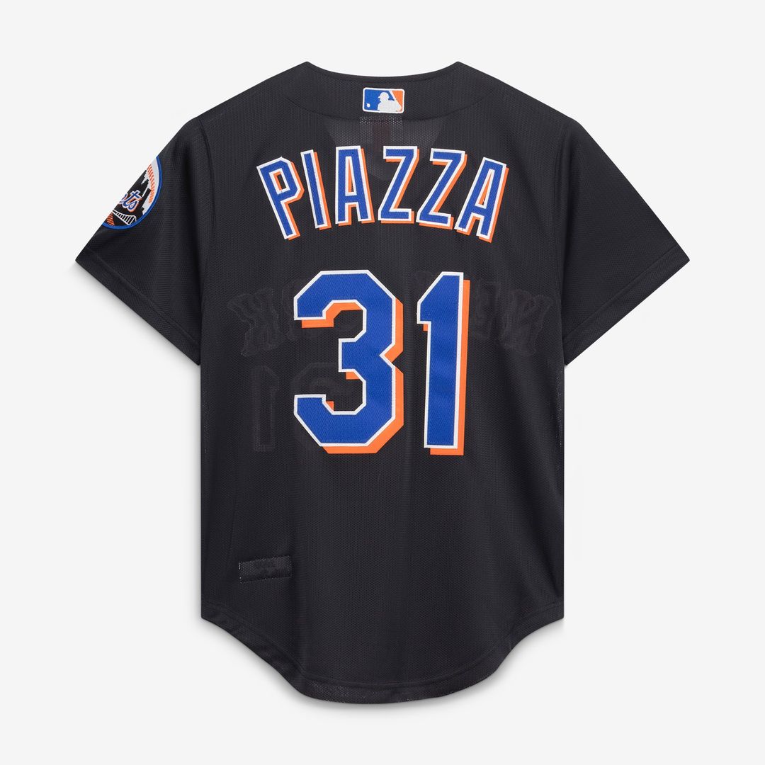 New York Mets Mike Piazza Black Cooperstown Collection 2000 Batting Practice Jersey