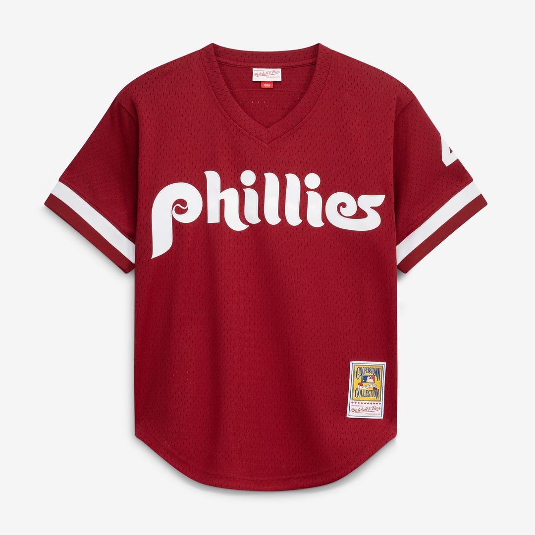 Philadelphia Phillies Lenny Dykstra Scarlet Authentic Batting Practice Jersey