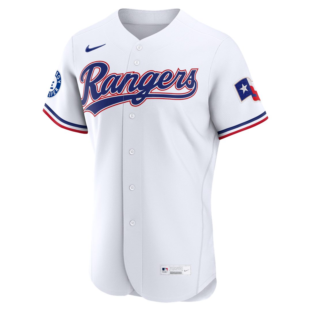 Texas Rangers Corey Seager White Home Authentic Sponsor Patch Jersey