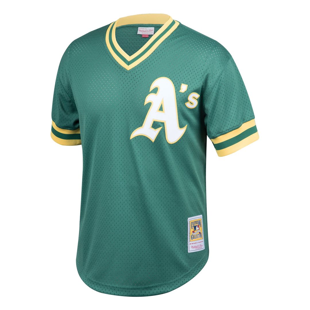 Athletics Rickey Henderson Green Cooperstown Collection Big & Tall Mesh Batting Practice Jersey