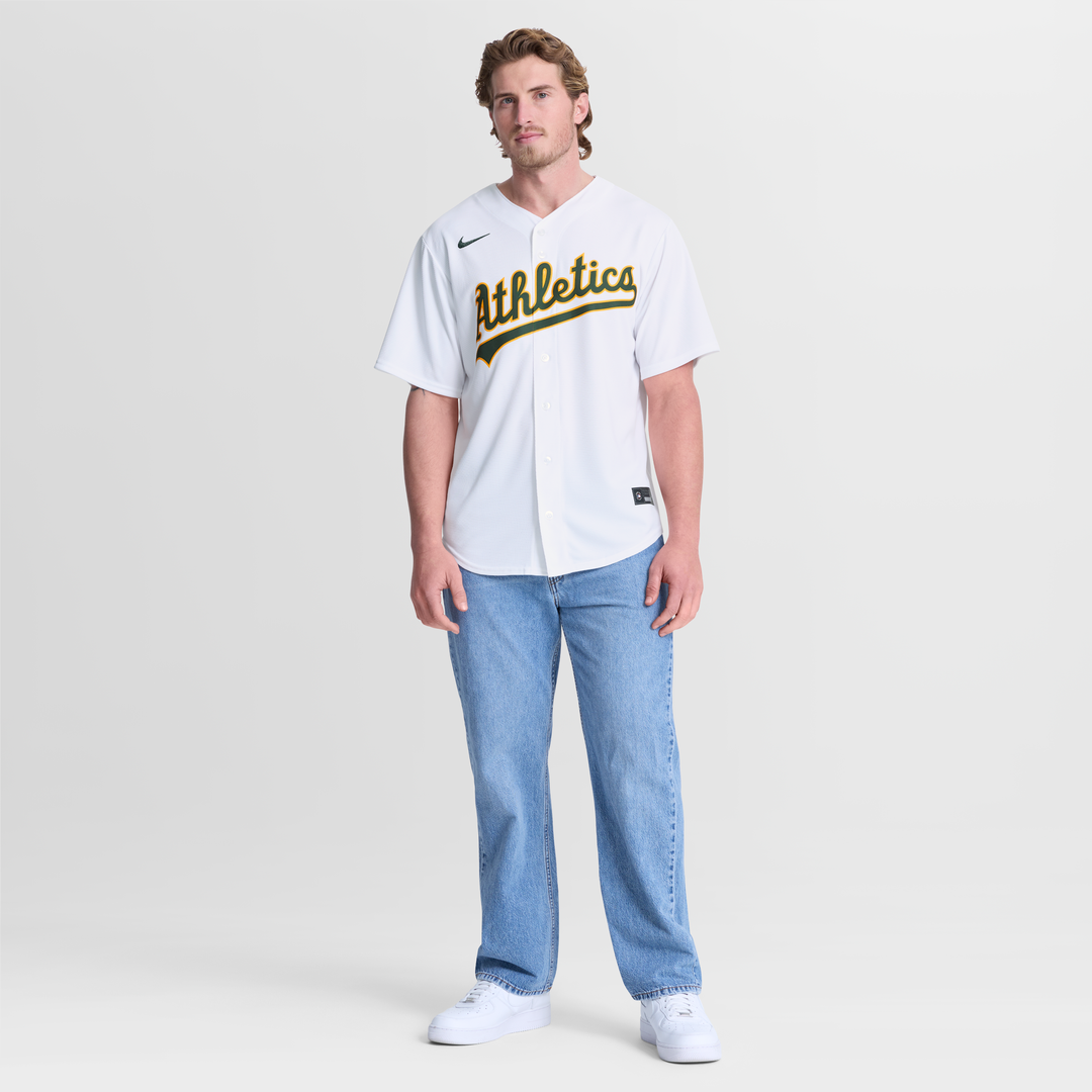 Athletics White Home Replica Jersey