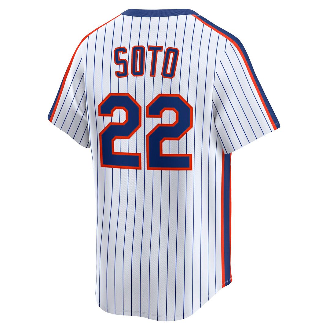 New York Mets Juan Soto White Cooperstown Collection Limited 40th Anniversary Jersey