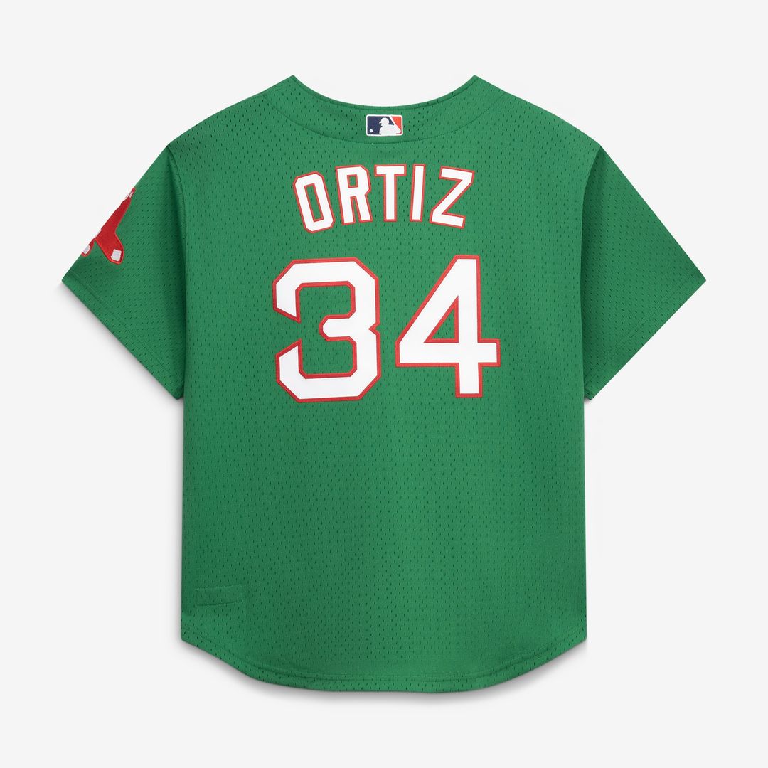 Boston Red Sox David Ortiz Red Cooperstown Collection Mesh Batting Practice Button-Up Jersey