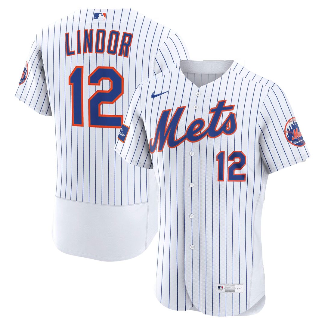 New York Mets Francisco Lindor Black Alternate Authentic Sponsor Patch Jersey