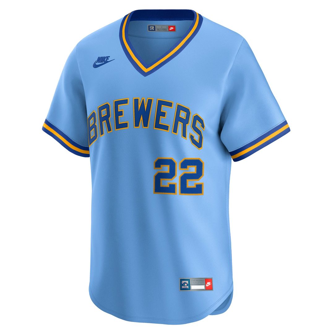 Milwaukee Brewers Christian Yelich Powder Blue Cooperstown Collection Limited Jersey