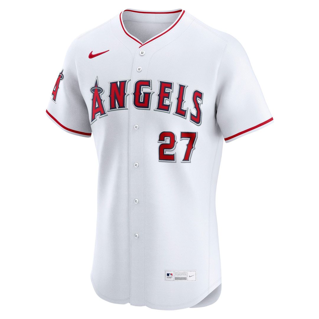 Los Angeles Angels Mike Trout White Home Elite Player Jersey