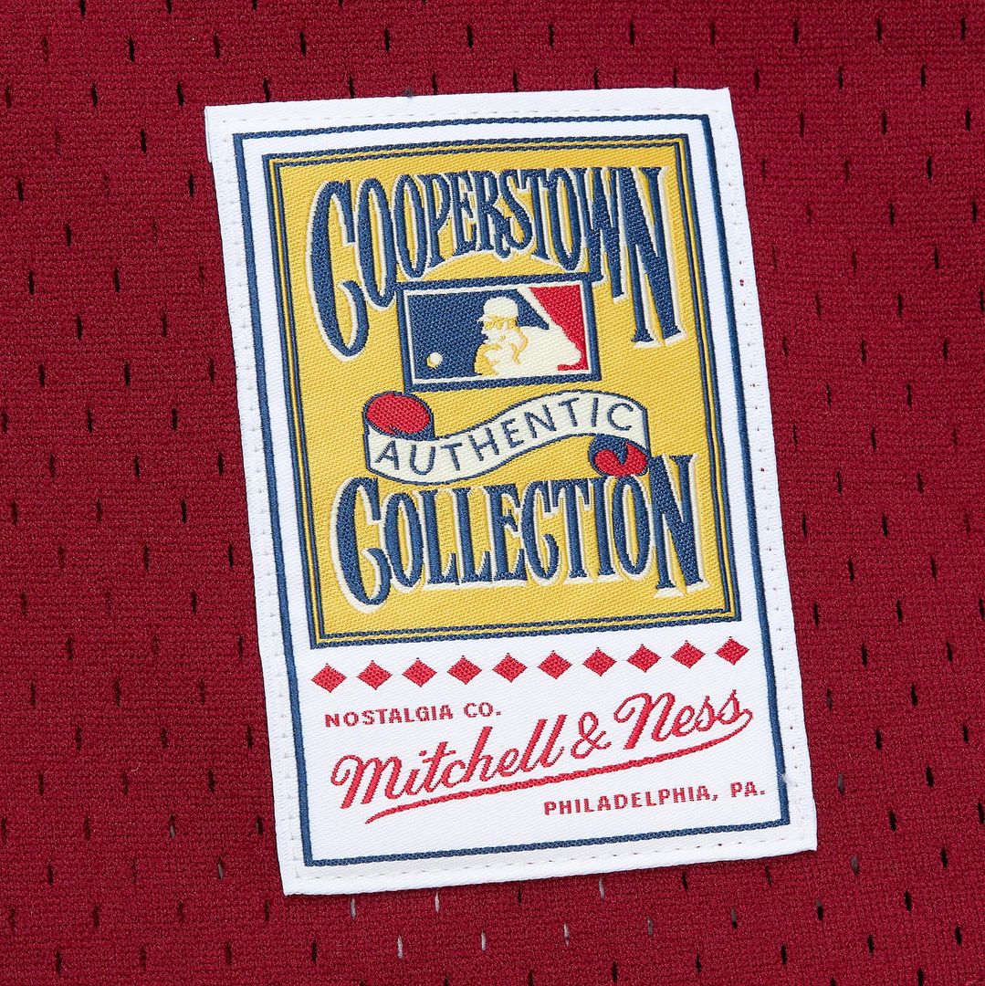 Philadelphia Phillies John Kruk Burgundy Big & Tall Cooperstown Collection Mesh Batting Practice Jersey