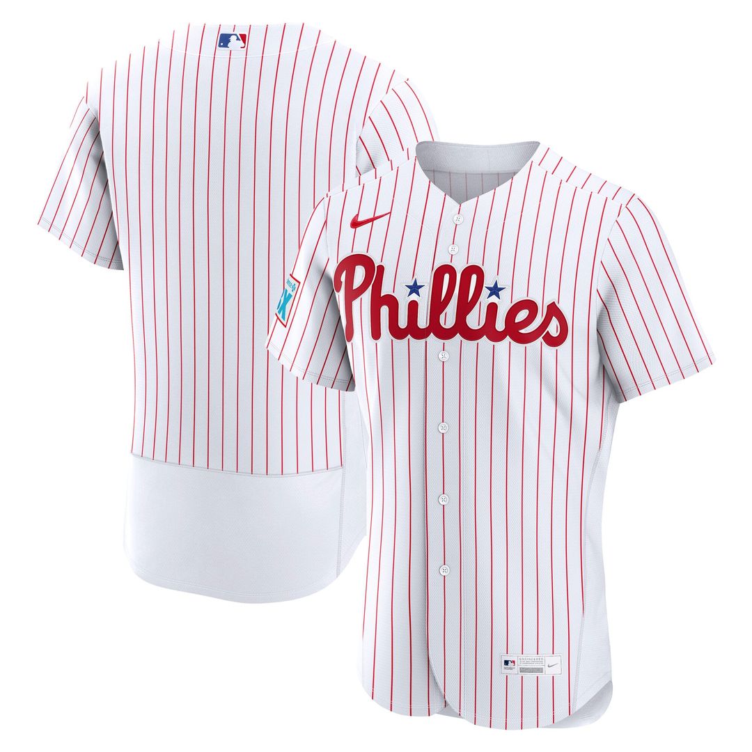 Philadelphia Phillies Light Blue Alternate Sponsor Patch Authentic Jersey