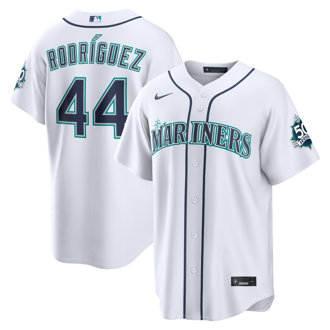 Seattle Mariners Julio Rodríguez Teal Alternate Stadium 50th Season Patch Jersey