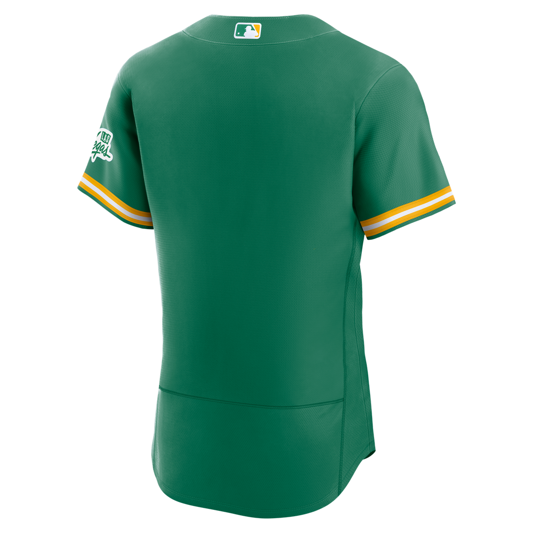 Athletics Green Alternate Sponsor Patch Authentic Jersey