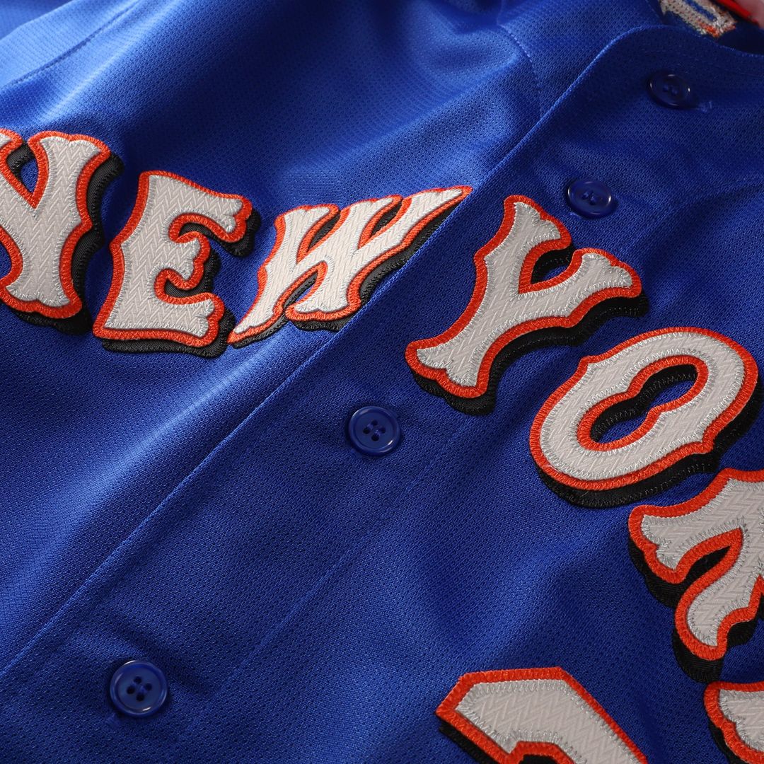 New York Mets Mike Piazza Royal Cooperstown Collection Mesh Batting Practice Button-Up Jersey
