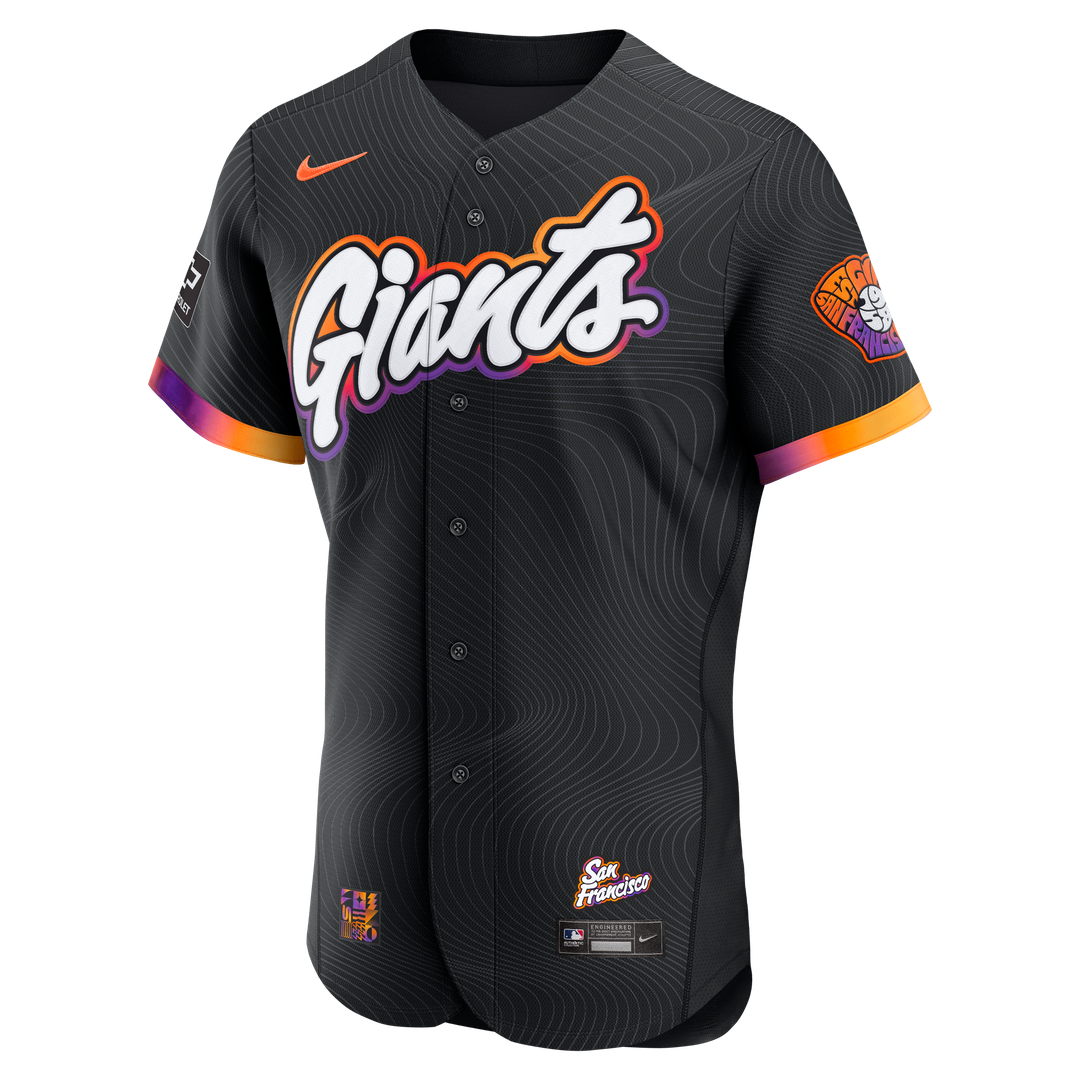 San Francisco Giants Anthracite City Connect Authentic Sponsor Patch Jersey