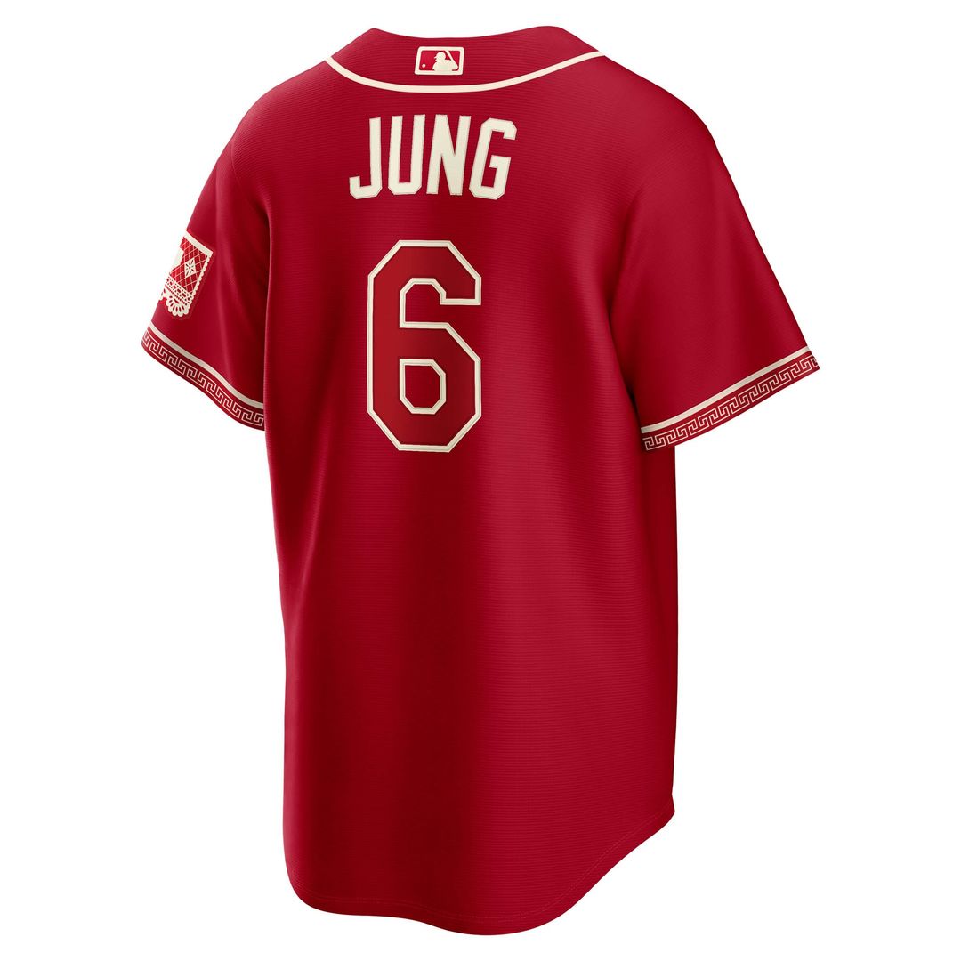 Texas Rangers Josh Jung Red 2026 City Connect Stadium Jersey