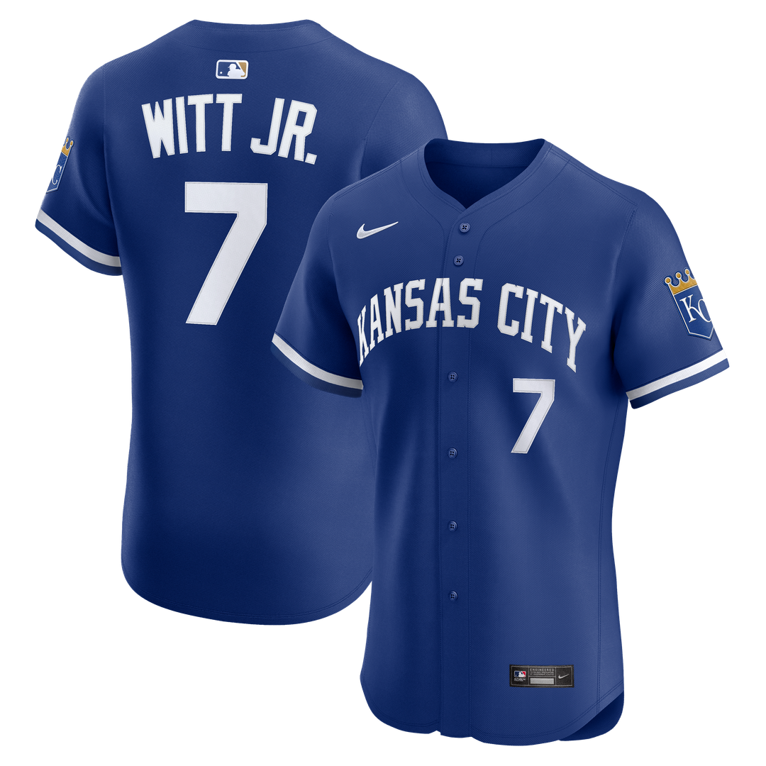 Kansas City Royals Bobby Witt Jr. White Home Elite Player Jersey