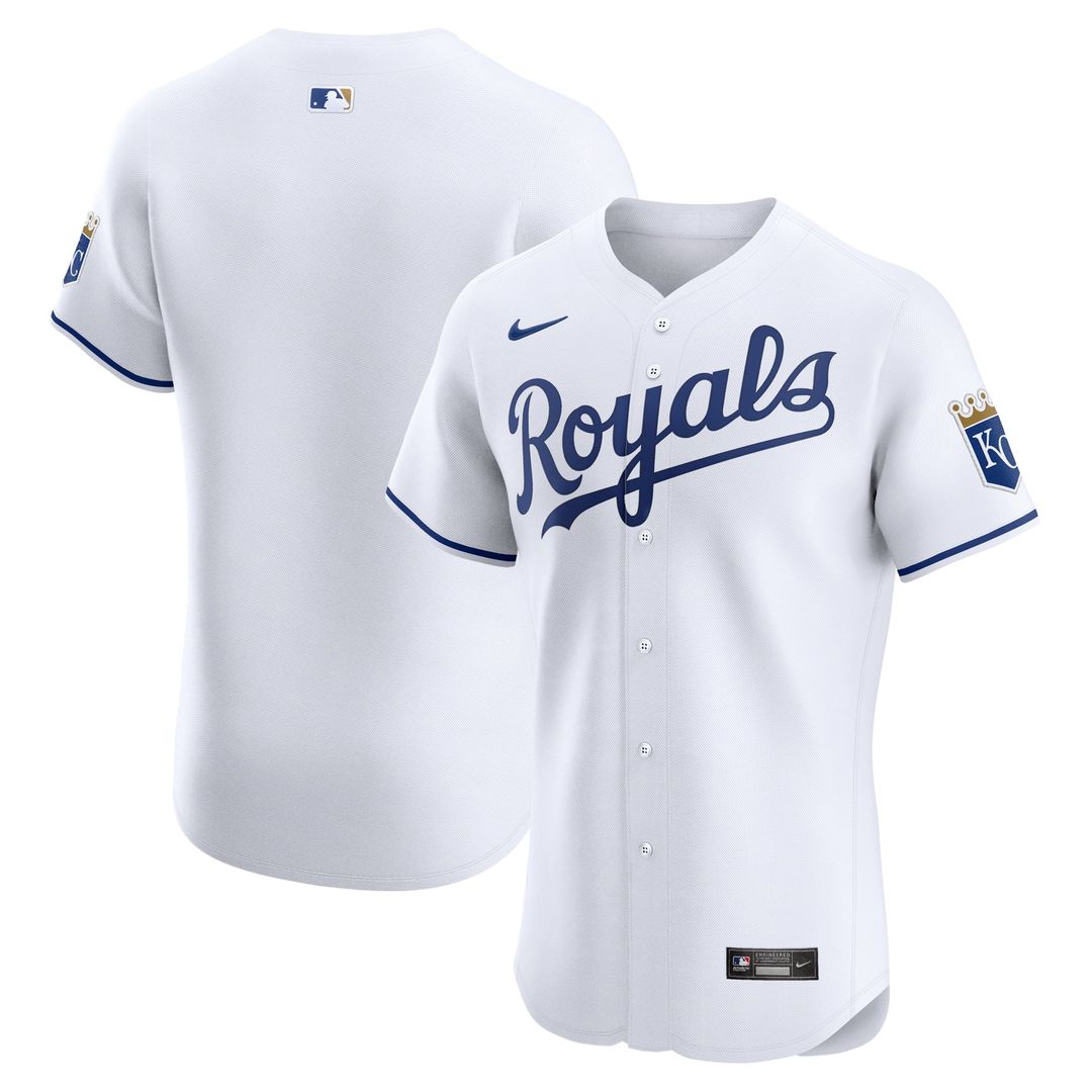 Kansas City Royals Gray Road Vapor Premier Elite Patch Jersey