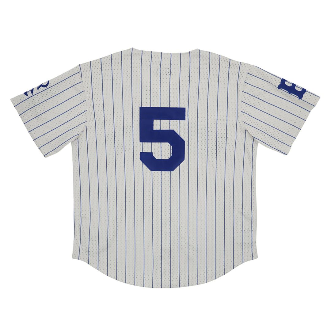 Brooklyn Royal Giants #5 Rings & Crwns Cream Mesh Button-Down Replica Jersey