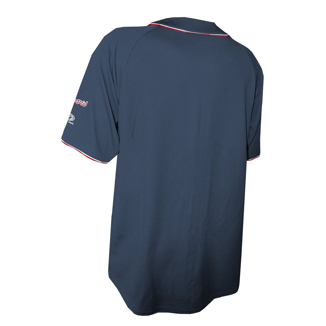 Atlanta Braves Navy Team Color Full-Button Fashion Jersey