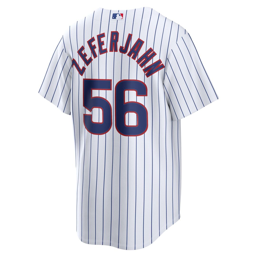 Chicago Cubs Ryan Zeferjahn White Home Replica Jersey