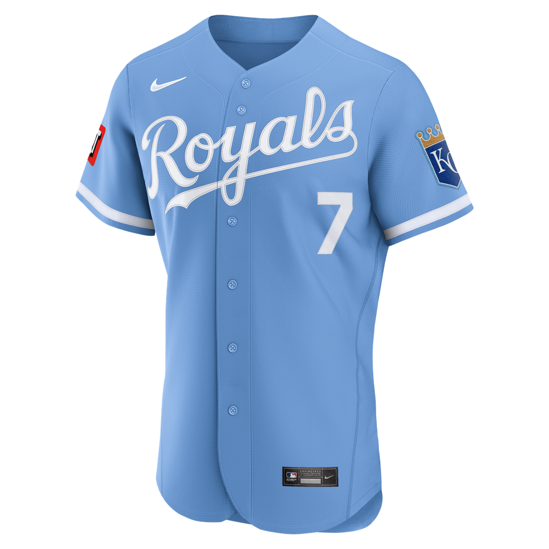 Kansas City Royals Bobby Witt Jr. White Home Authentic Sponsor Patch Jersey