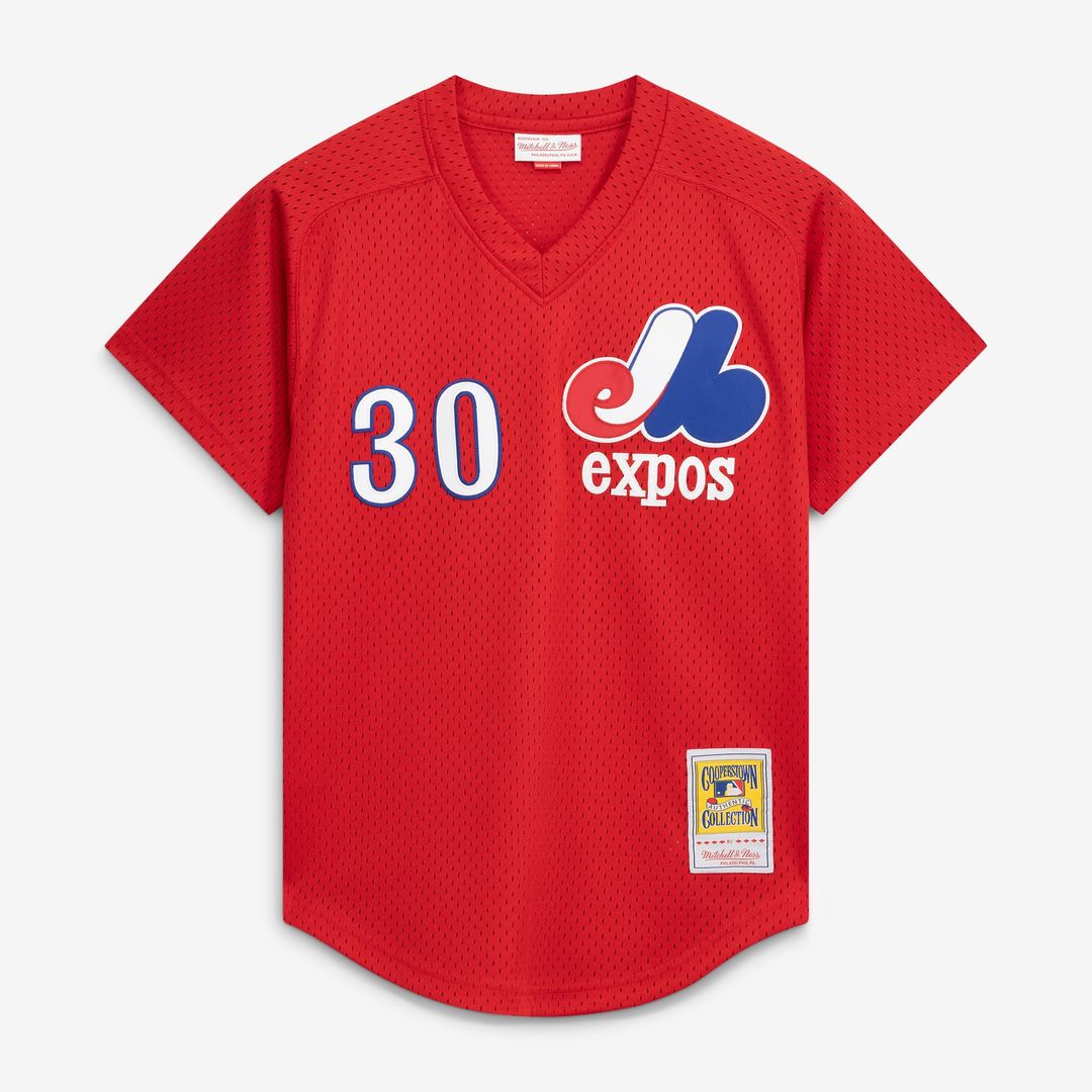 Montreal Expos Tim Raines Scarlet Authentic Batting Practice Jersey