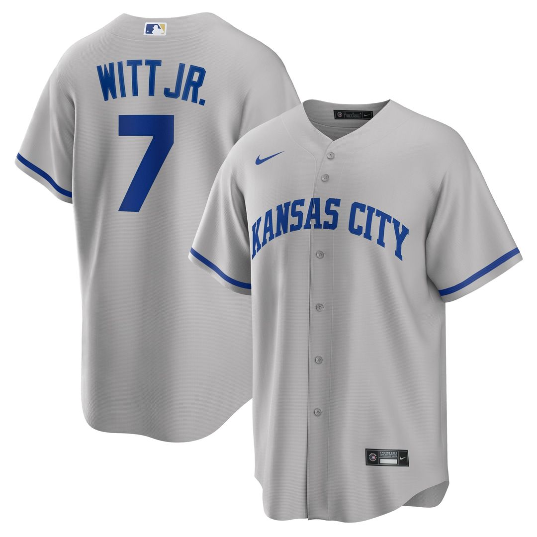Kansas City Royals Bobby Witt Jr. Rush Blue Alternate 2 Replica Jersey