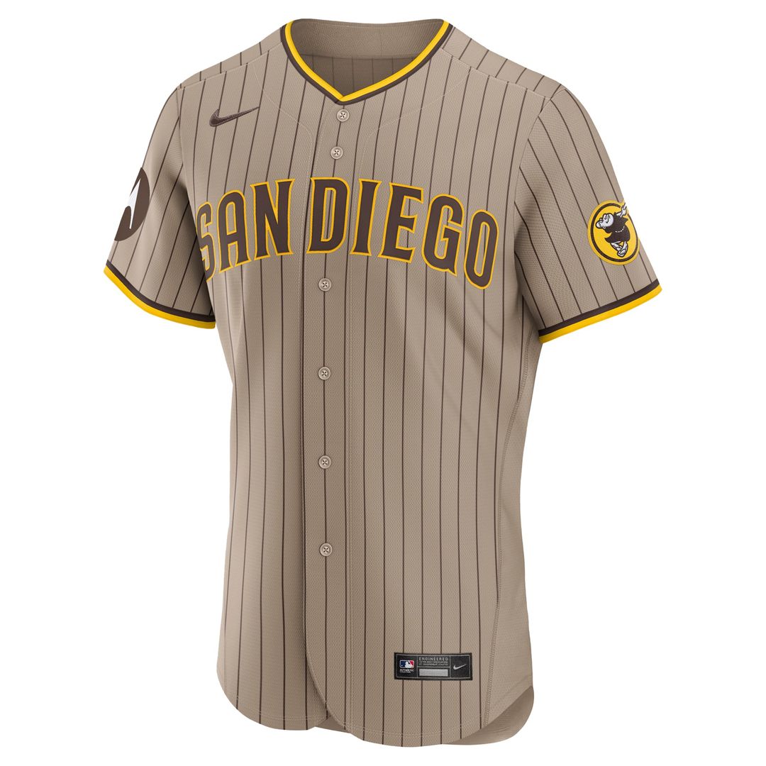 San Diego Padres Khaki Alternate Sponsor Patch Authentic Jersey