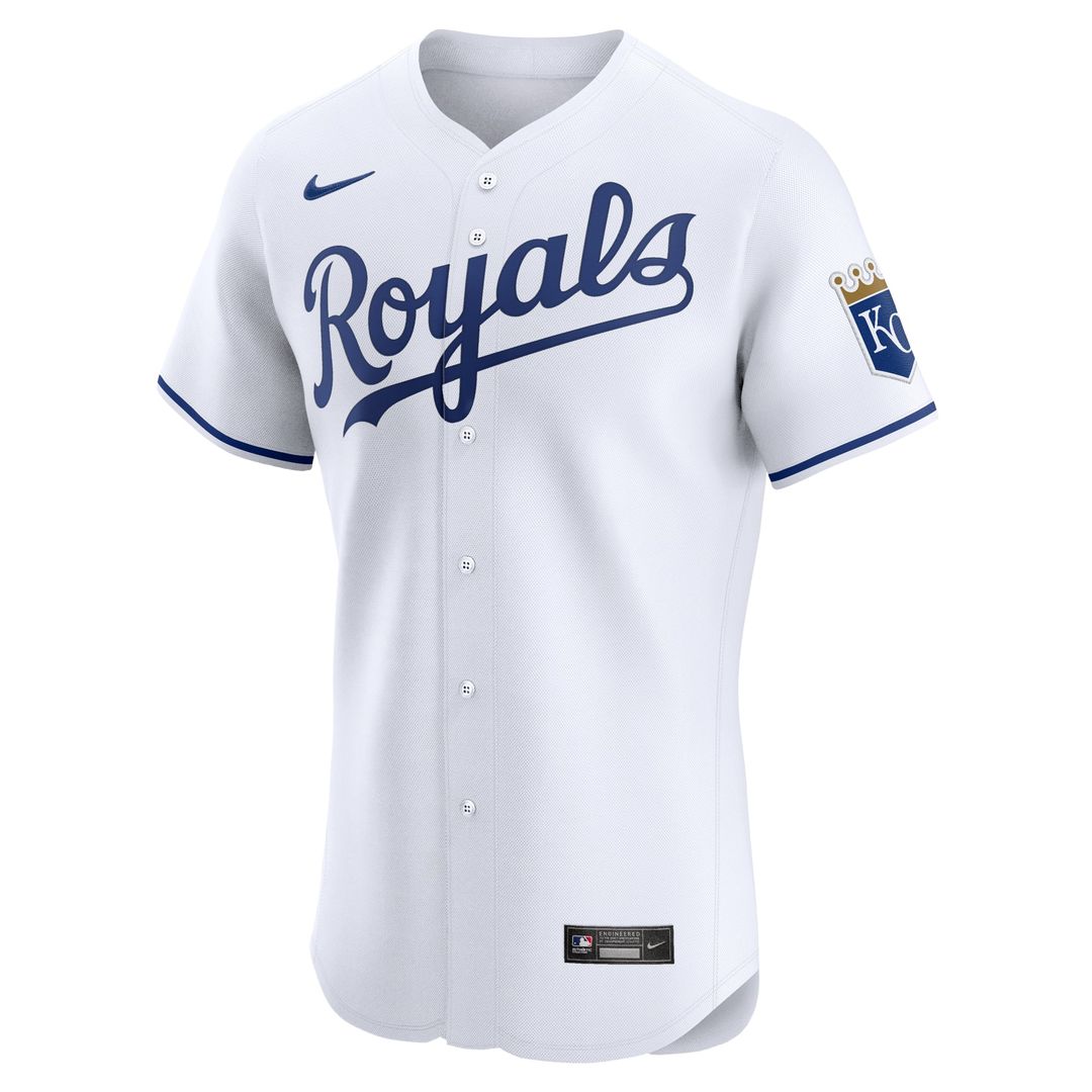 Kansas City Royals Gray Road Vapor Premier Elite Patch Jersey