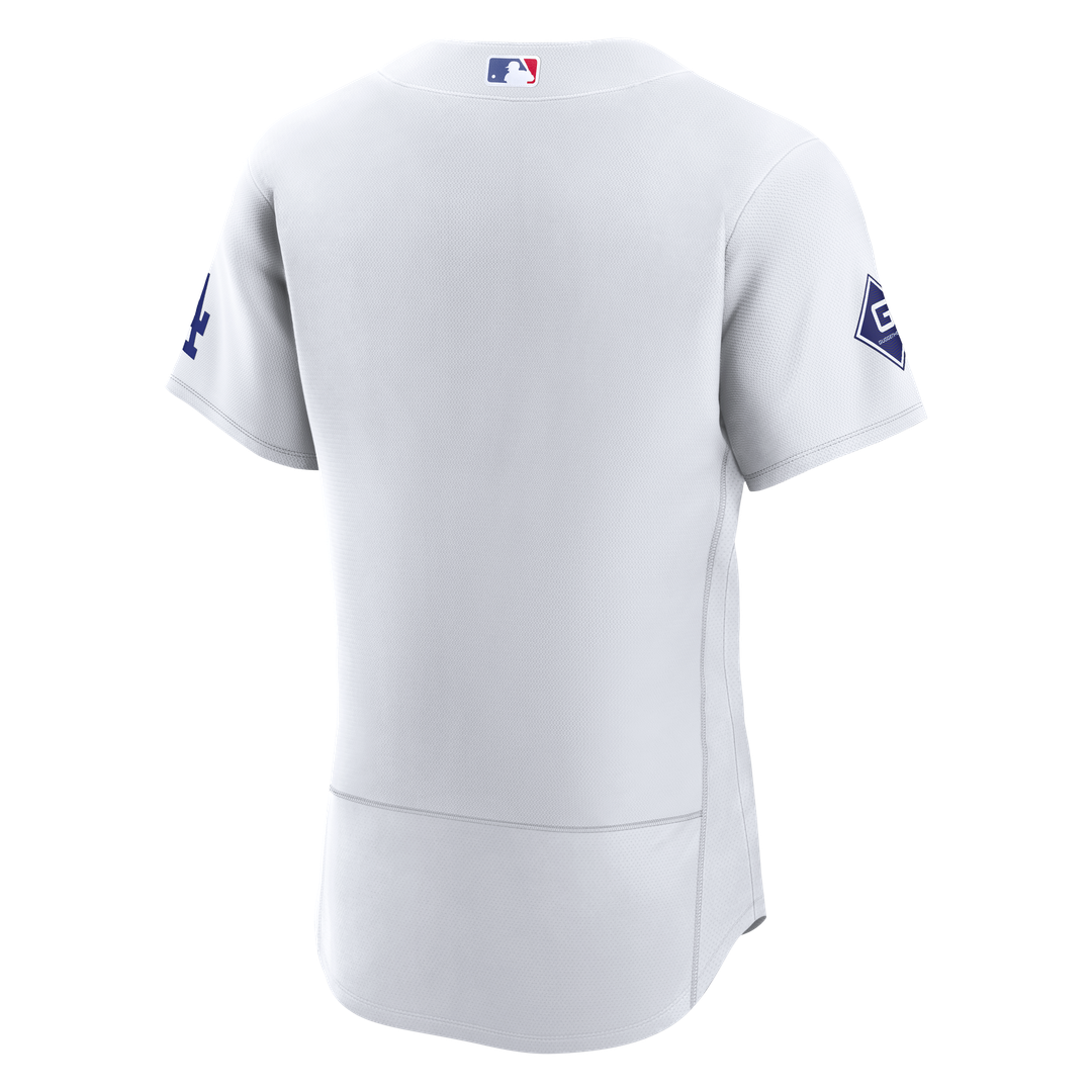Los Angeles Dodgers White Home Sponsor Patch Authentic Jersey