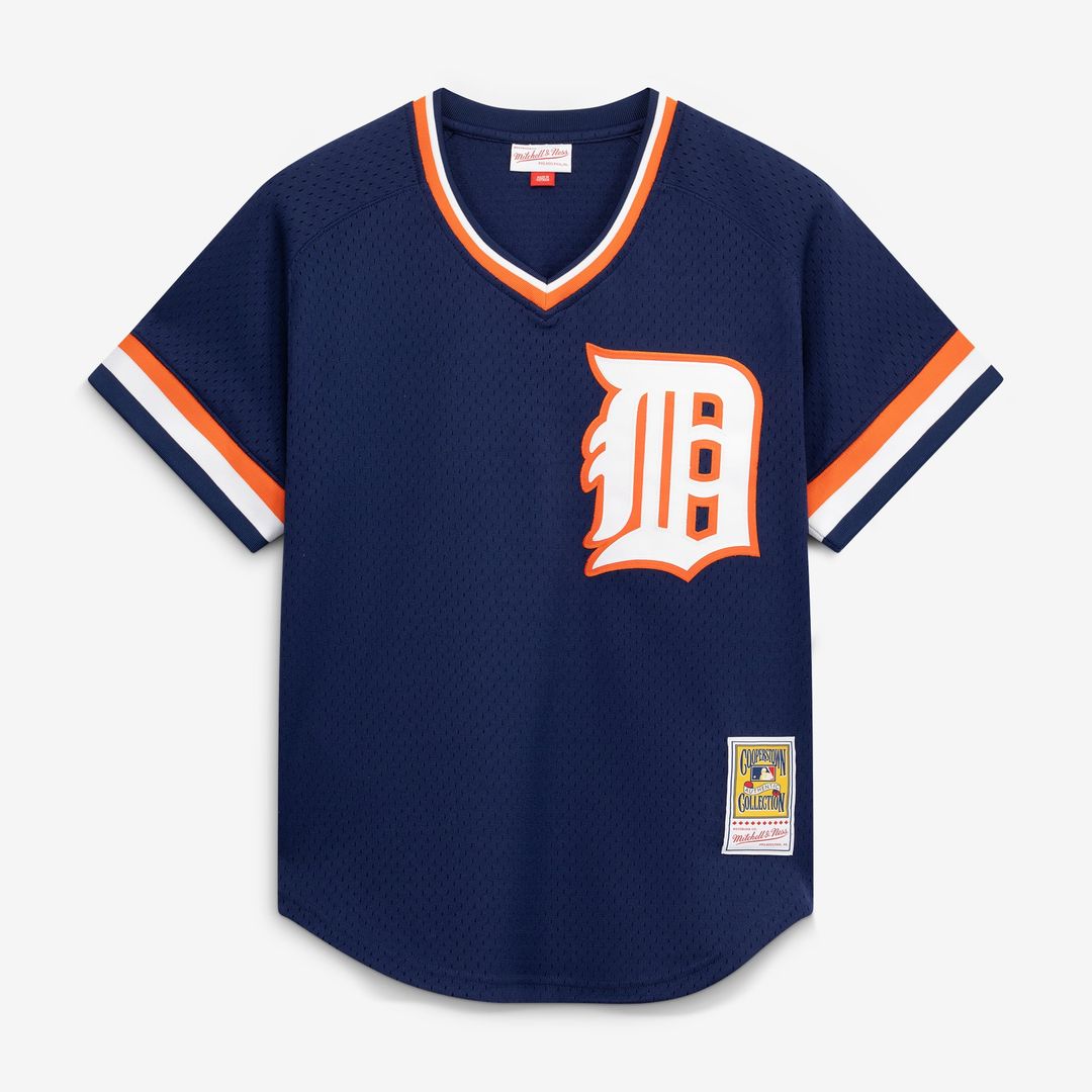 Detroit Tigers Kirk Gibson Navy Authentic Batting Practice Jersey