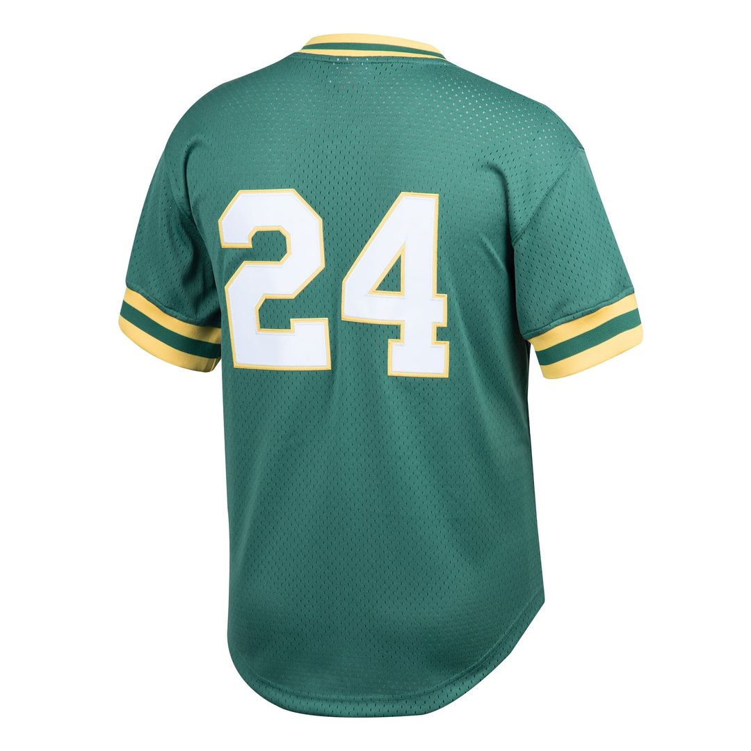 Athletics Rickey Henderson Green Cooperstown Collection Big & Tall Mesh Batting Practice Jersey