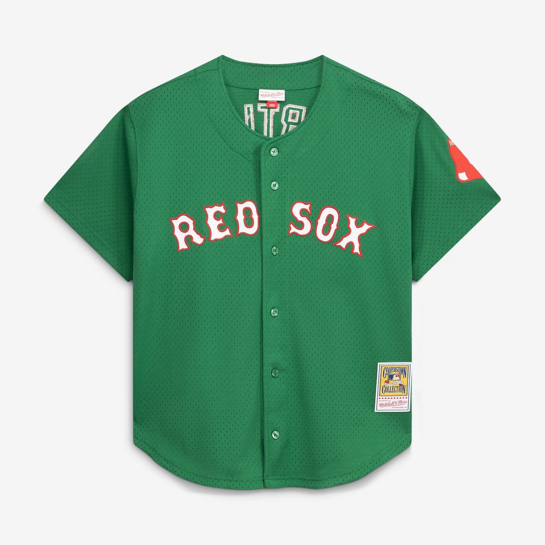 Boston Red Sox David Ortiz Red Cooperstown Collection Mesh Batting Practice Button-Up Jersey