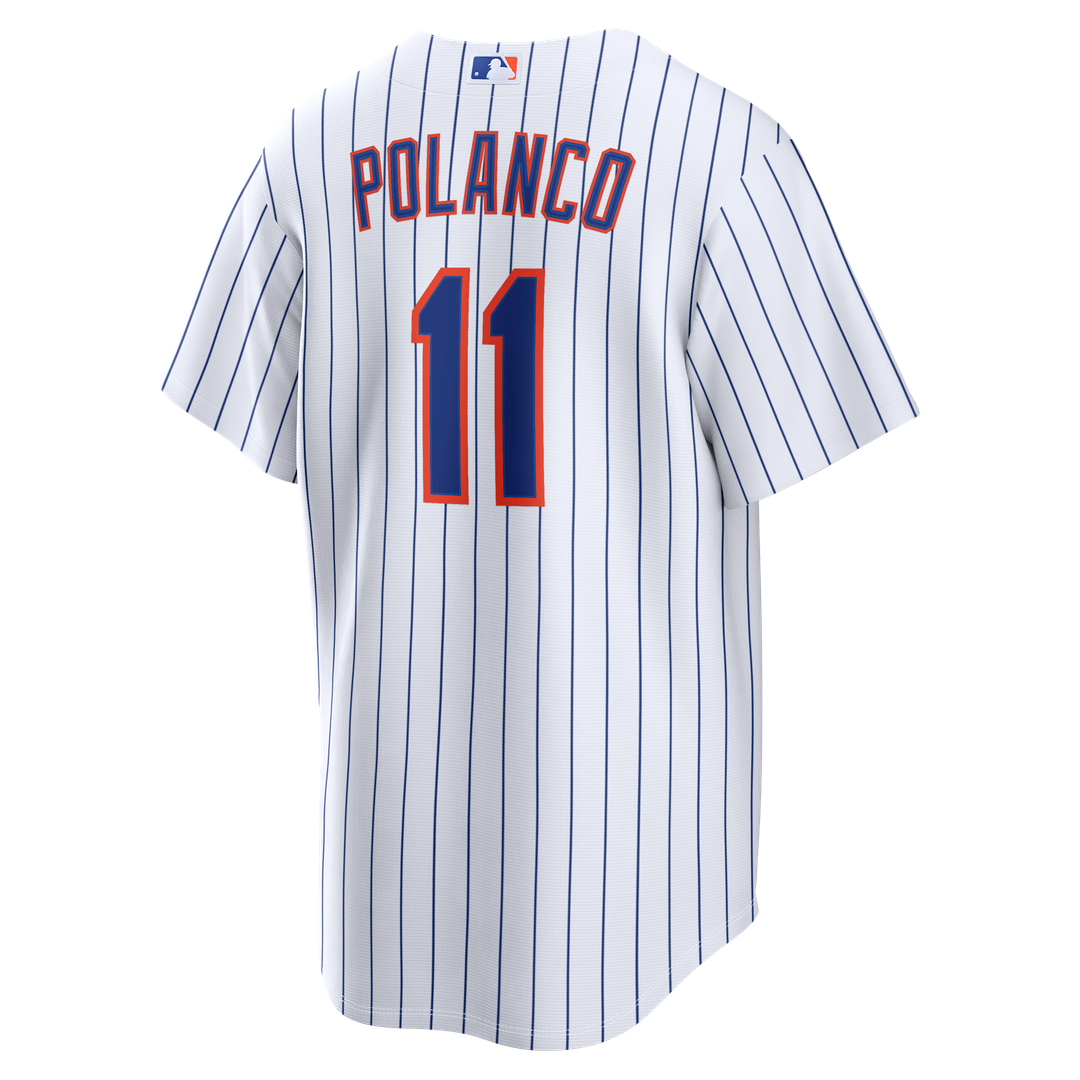 New York Mets Jorge Polanco White Home Replica Jersey
