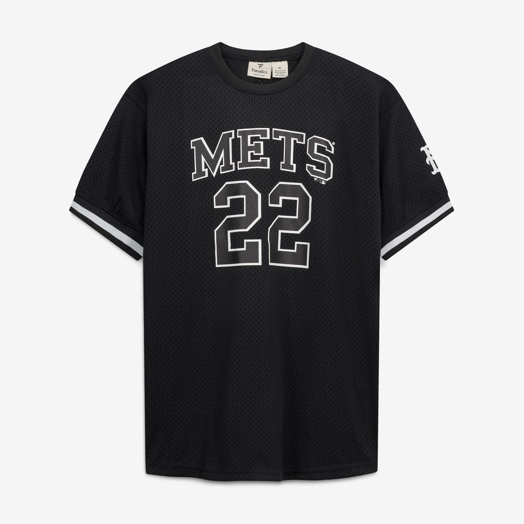 New York Mets Juan Soto Black/White Big & Tall Heavyweight Mesh Jersey