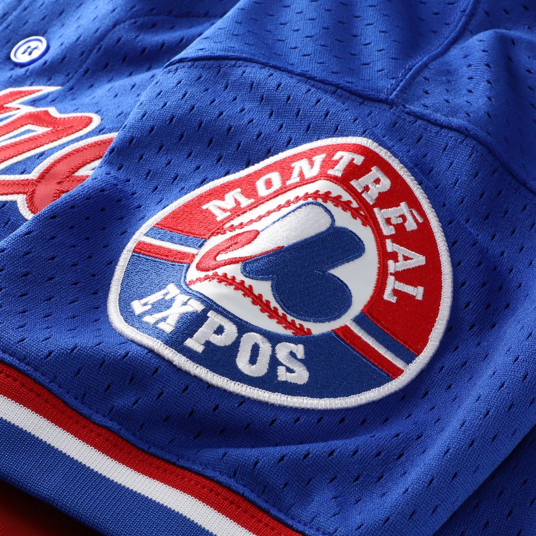 Montreal Expos Pedro Martinez Blue Cooperstown Collection Mesh Batting Practice Button-Up Jersey