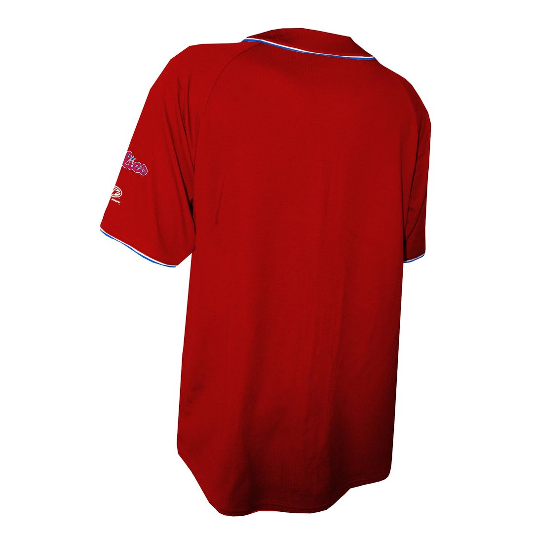 Philadelphia Phillies Red Team Color Full-Button Fashion Jersey