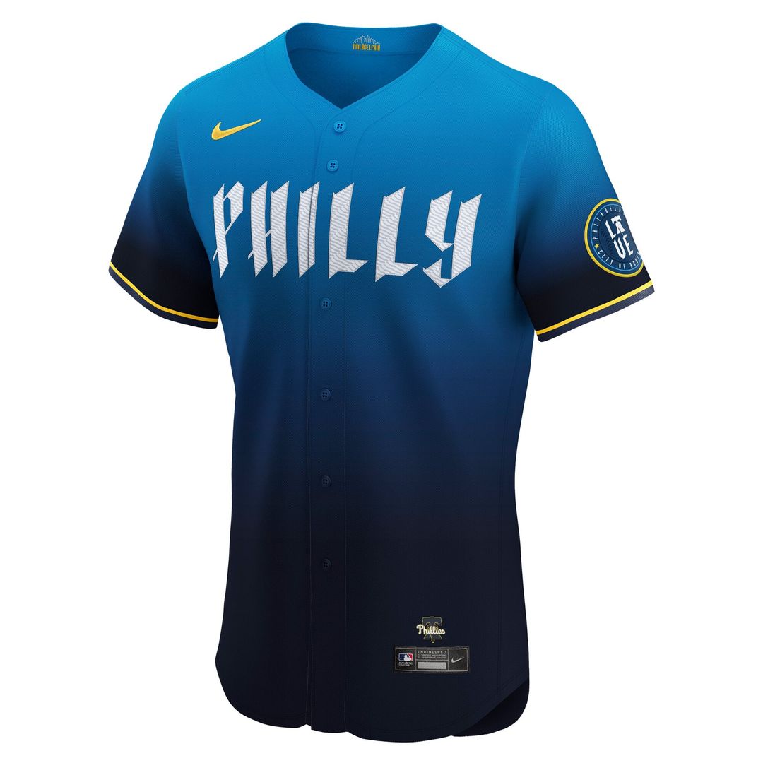 Philadelphia Phillies Trea Turner Navy City Connect Elite Jersey