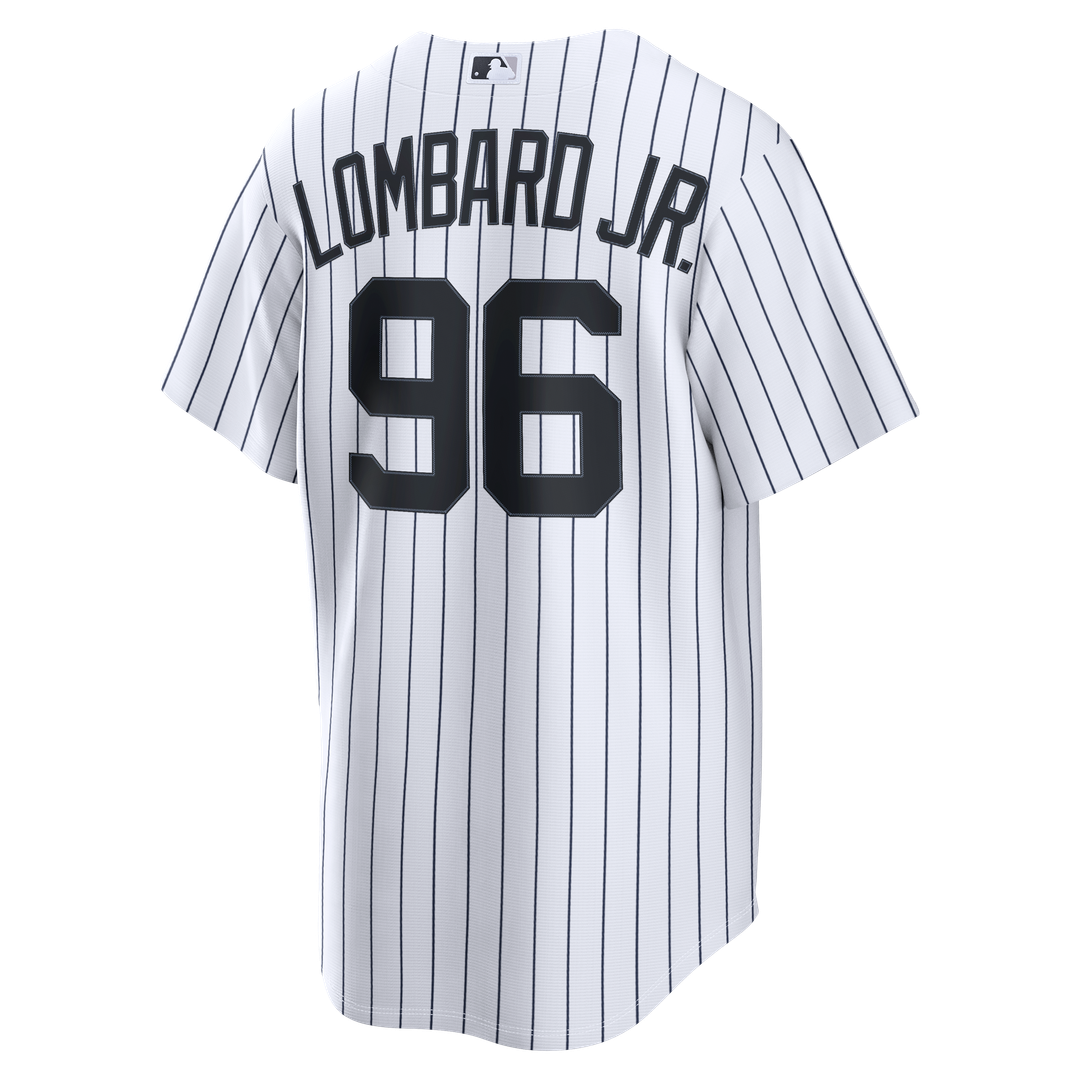 New York Yankees George Lombard Jr. White Home Replica Jersey