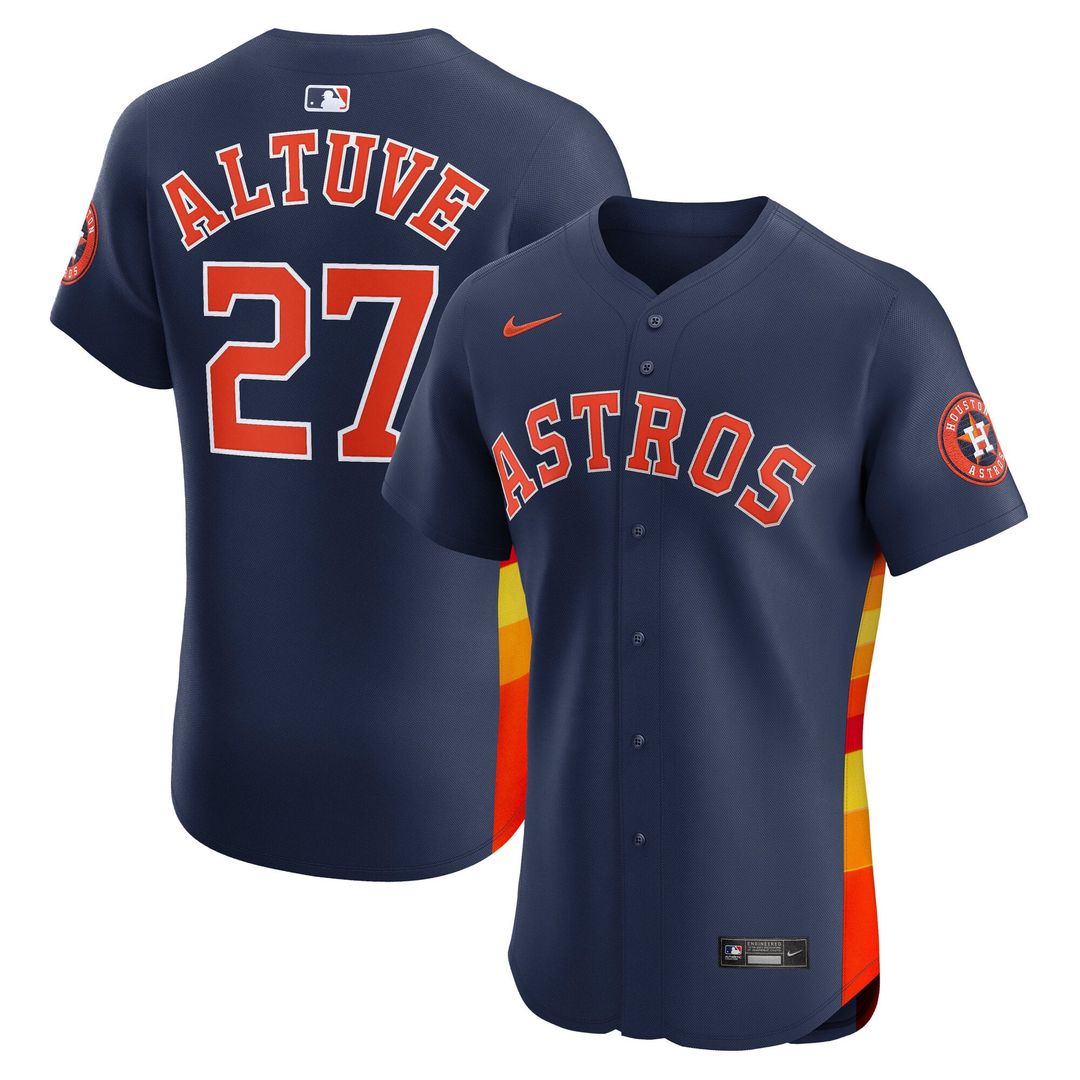Houston Astros Jose Altuve Orange Alternate Elite Player Jersey