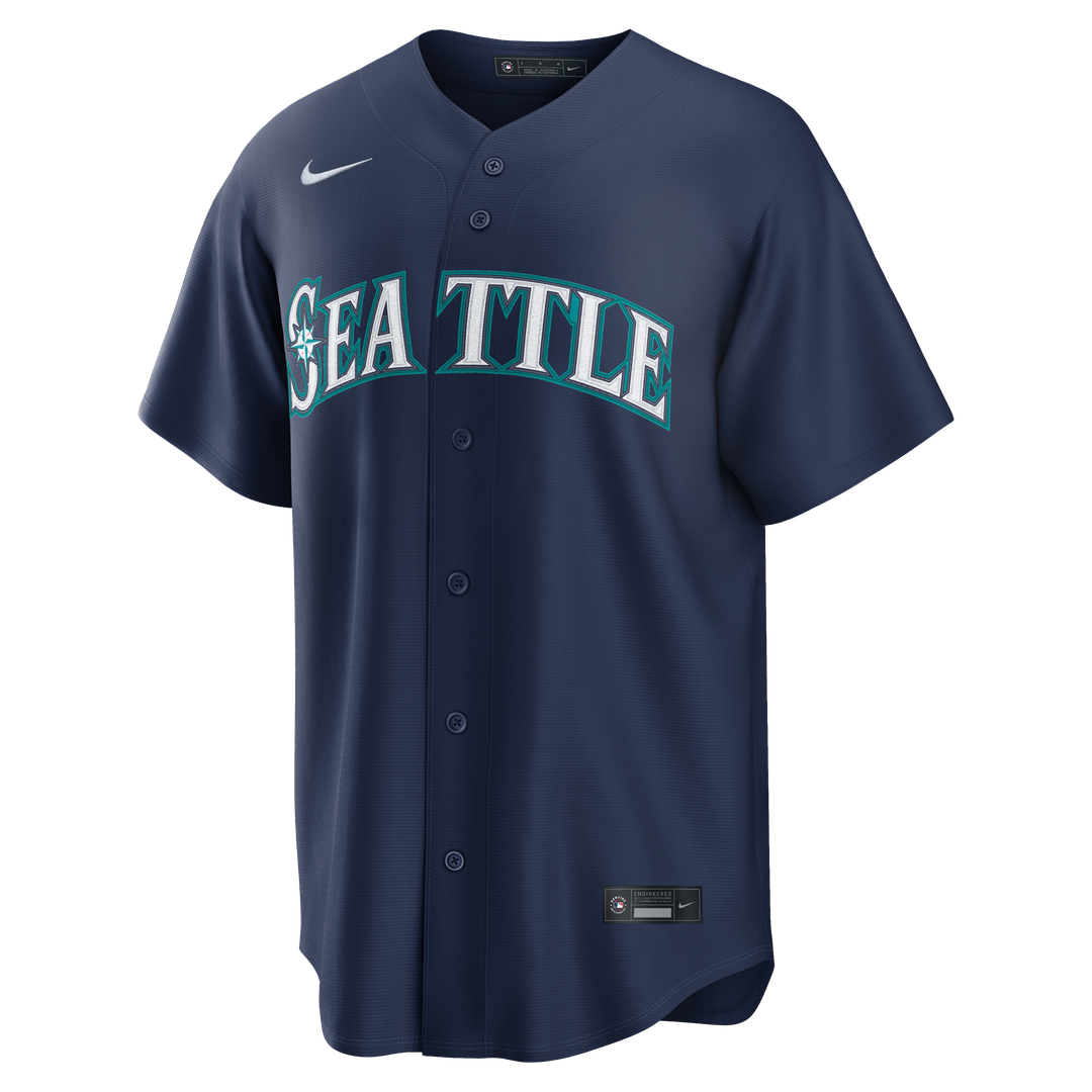 Seattle Mariners Cal Raleigh Navy Road Replica Jersey