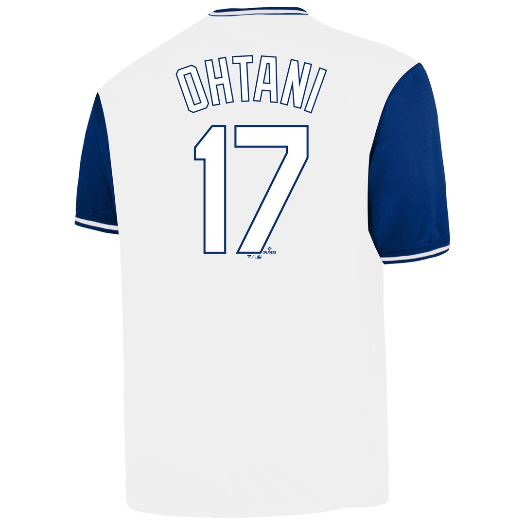 Los Angeles Dodgers Shohei Ohtani Profile White Big & Tall Name & Number Jersey