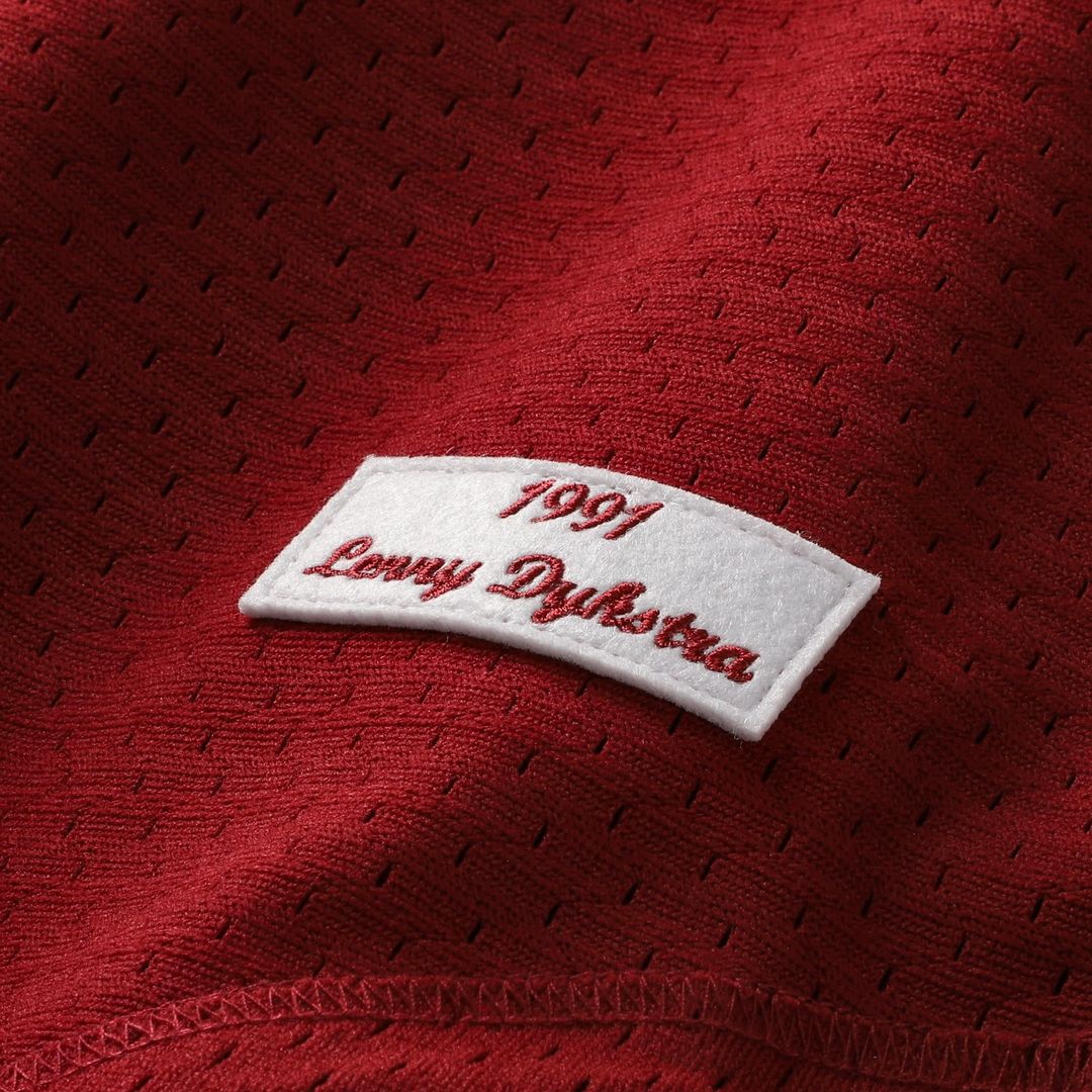 Philadelphia Phillies Lenny Dykstra Scarlet Authentic Batting Practice Jersey