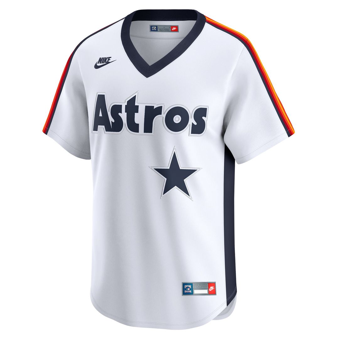 Houston Astros Nolan Ryan White Throwback Cooperstown Collection Limited Jersey
