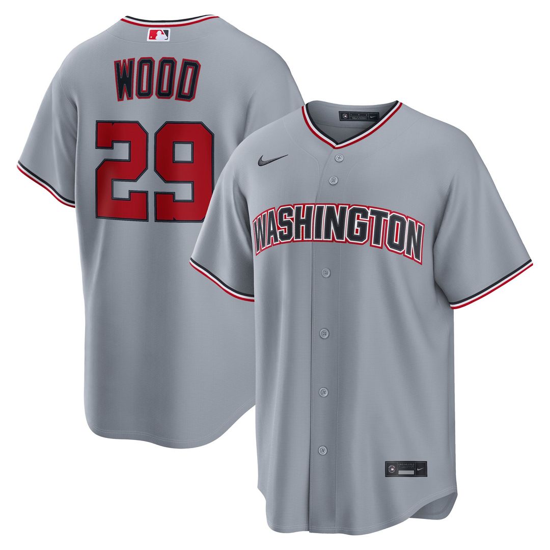 Washington Nationals James Wood Navy Alternate Replica Jersey