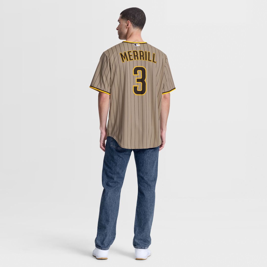San Diego Padres Jackson Merrill Sand Alternate Replica Jersey