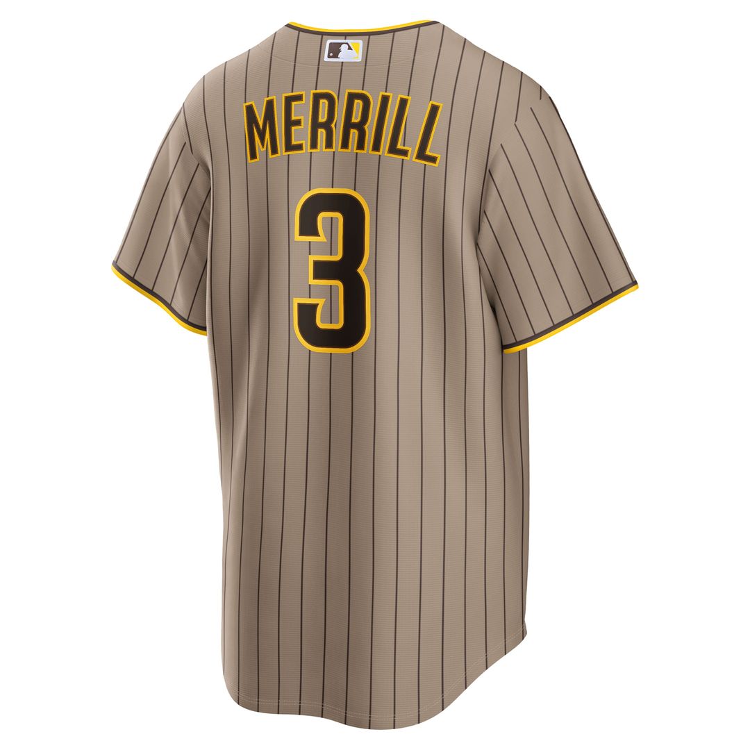 San Diego Padres Jackson Merrill Sand Alternate Replica Jersey