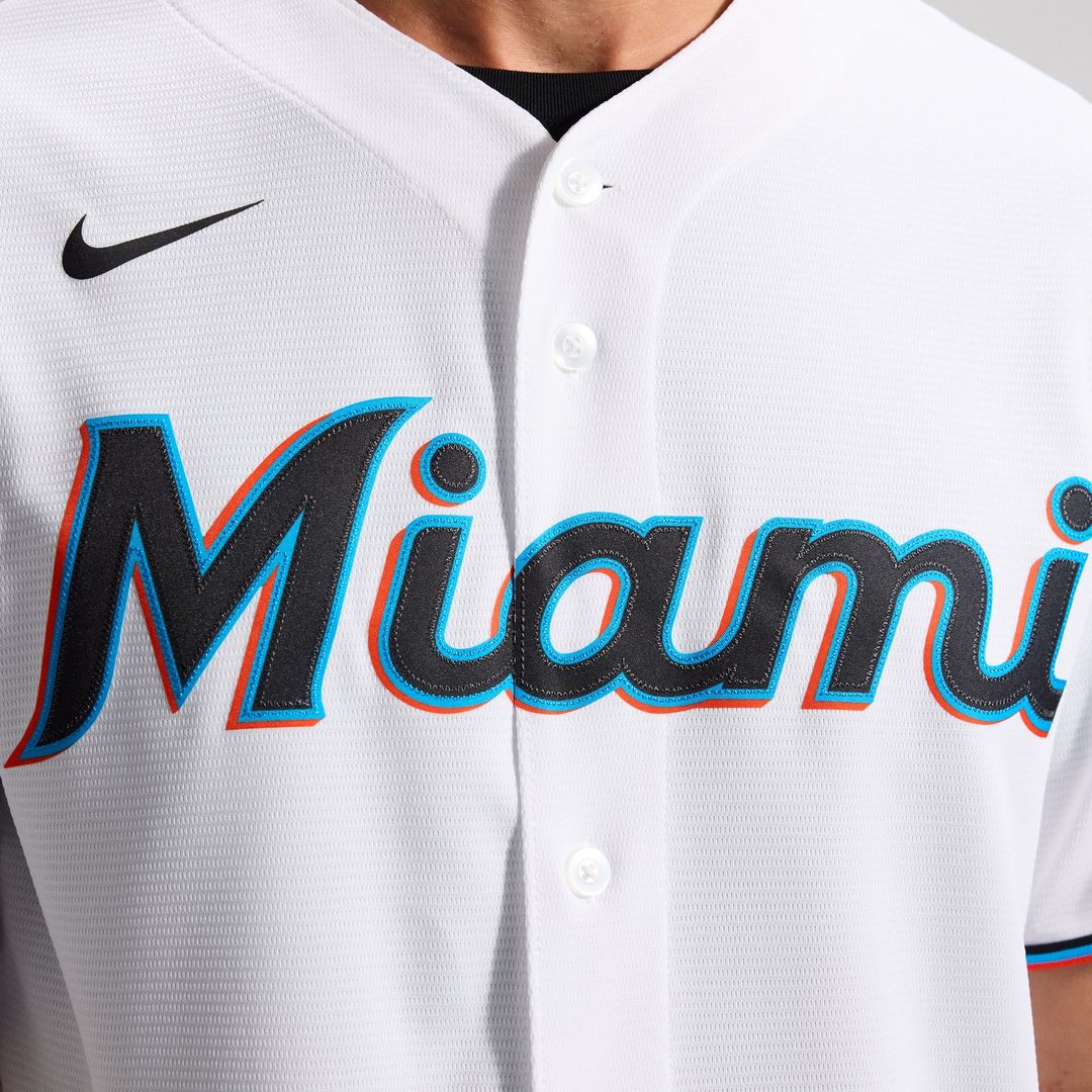 Miami Marlins White Home Replica Team Jersey