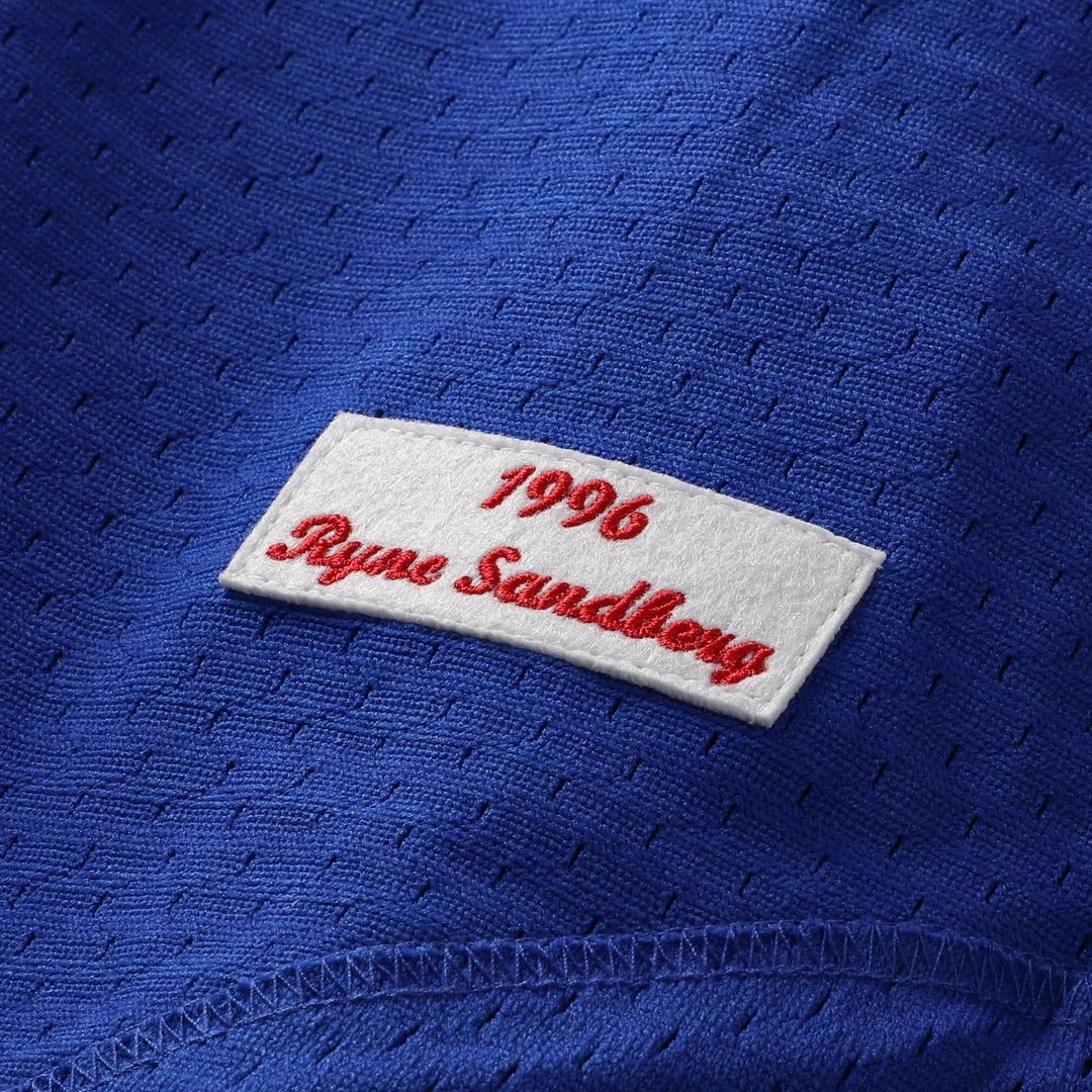 Chicago Cubs Ryne Sandberg Royal Cooperstown Collection 1996 Mesh Batting Practice Button-Up Jersey